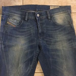 Diesel straight leg acid wash jeans size 28